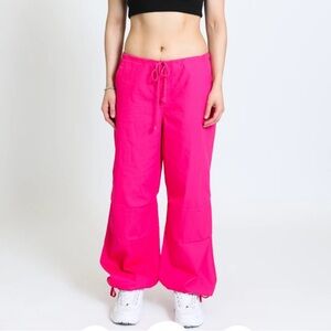 Rewash Brand Hot Pink Parachute Pants
